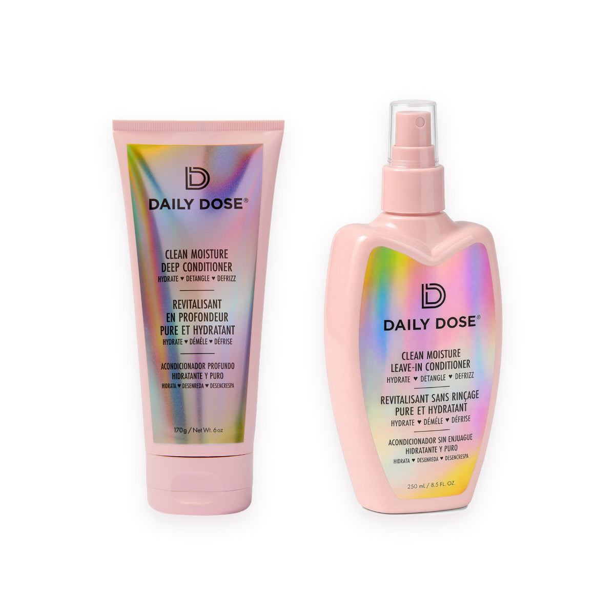 Daily Dose Moisture Duo: Step 1 Deep Conditioner 6 oz and Step 2 Leave-In 8.5 fl oz