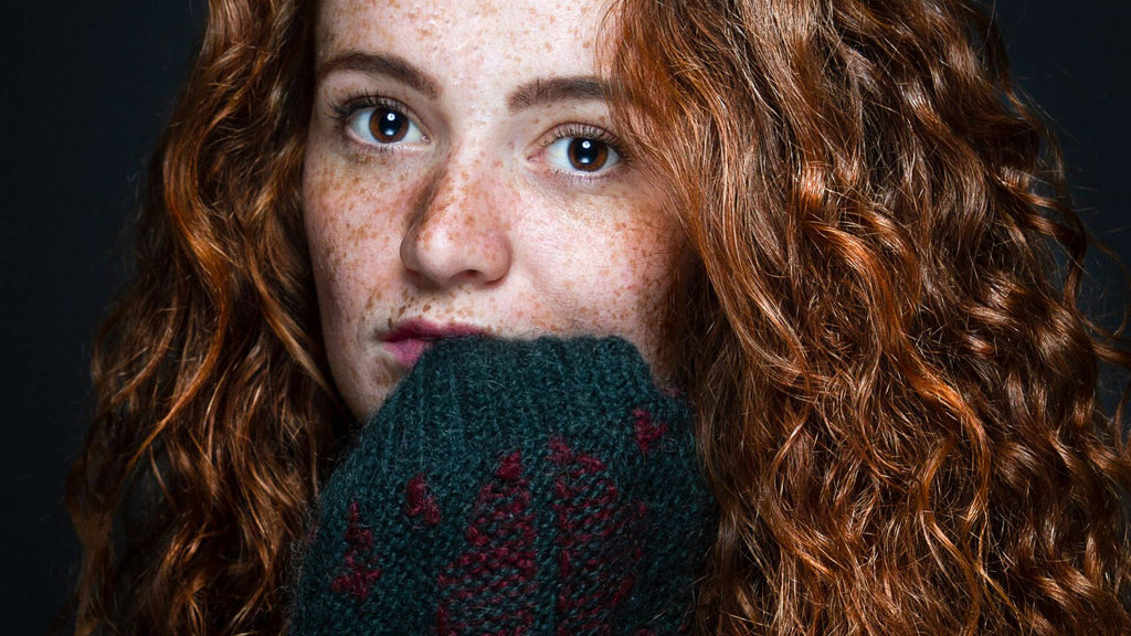 red head woman curly hair