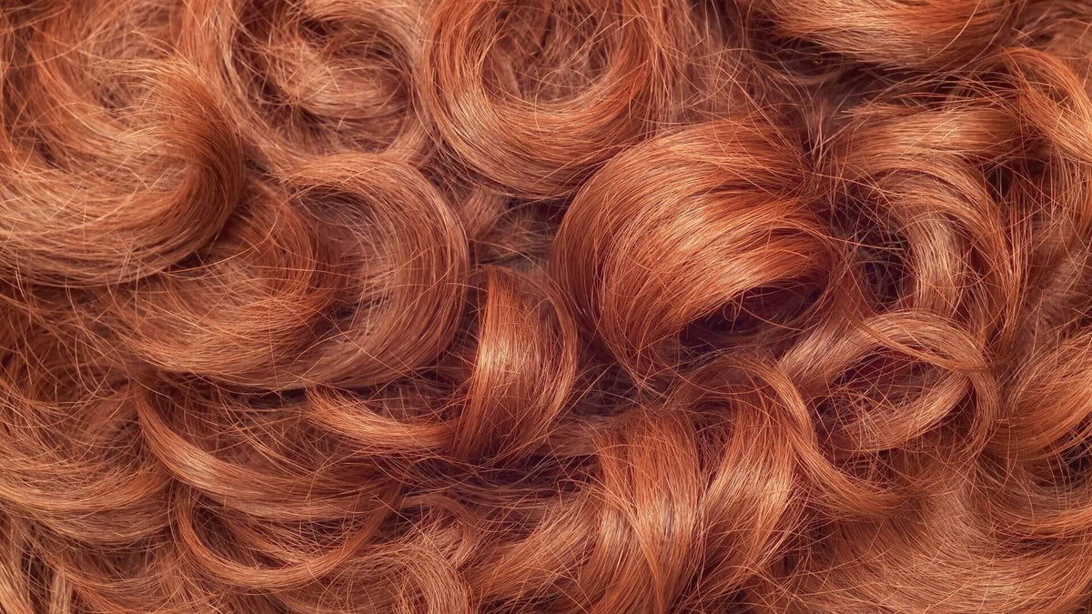 red curls close up