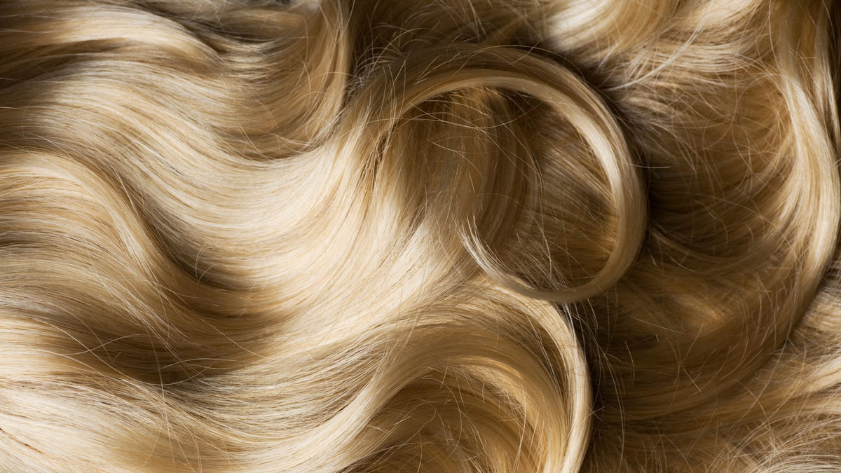 wavy blonde hair curly