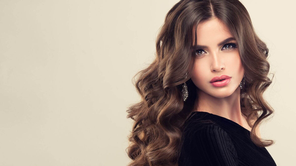 woman with wavy brown hair