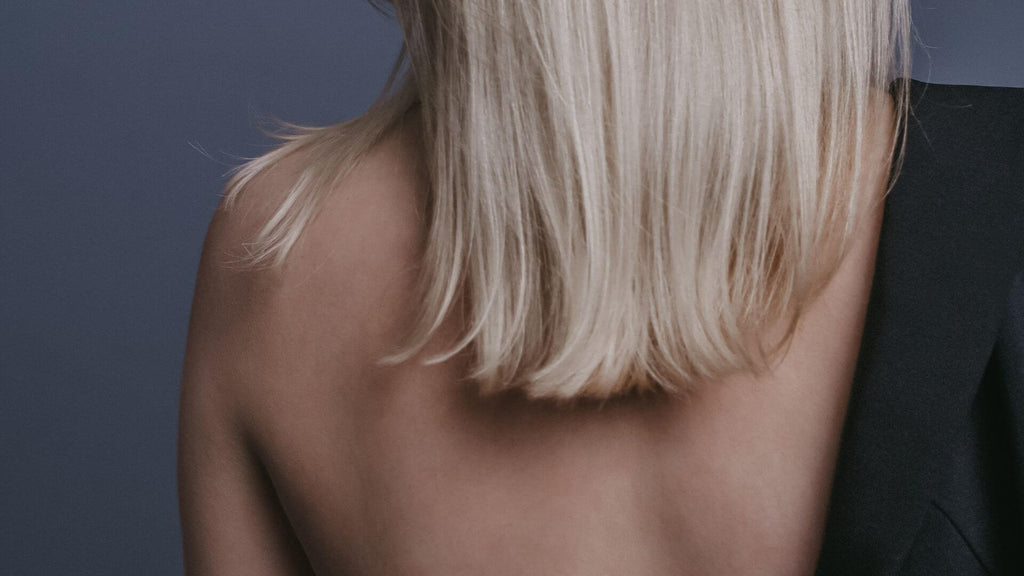 woman with short straight blonde hair