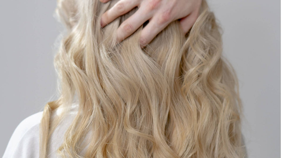 woman with blonde wavy hair