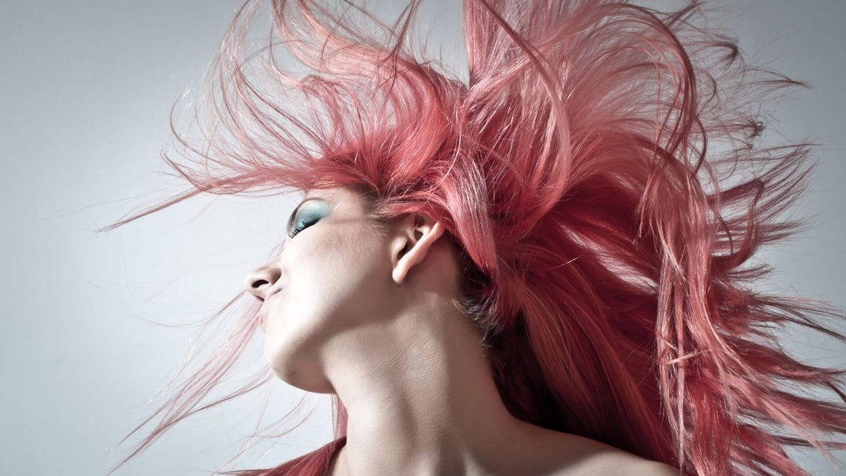 woman with pink hair