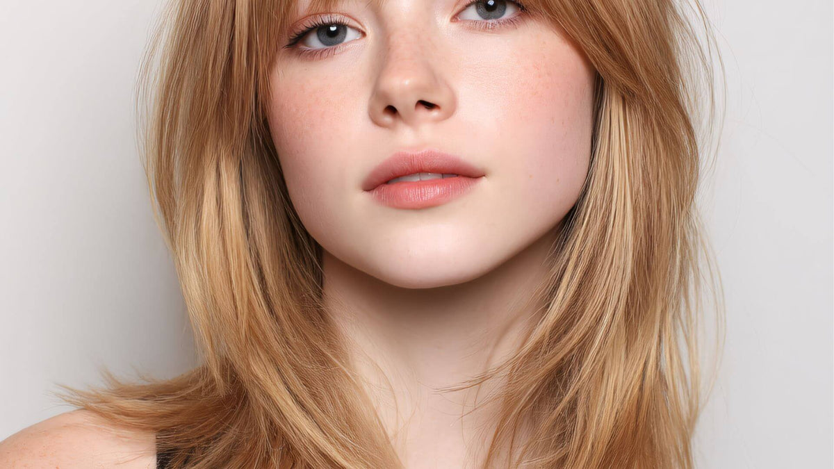 woman with blonde hair and bangs