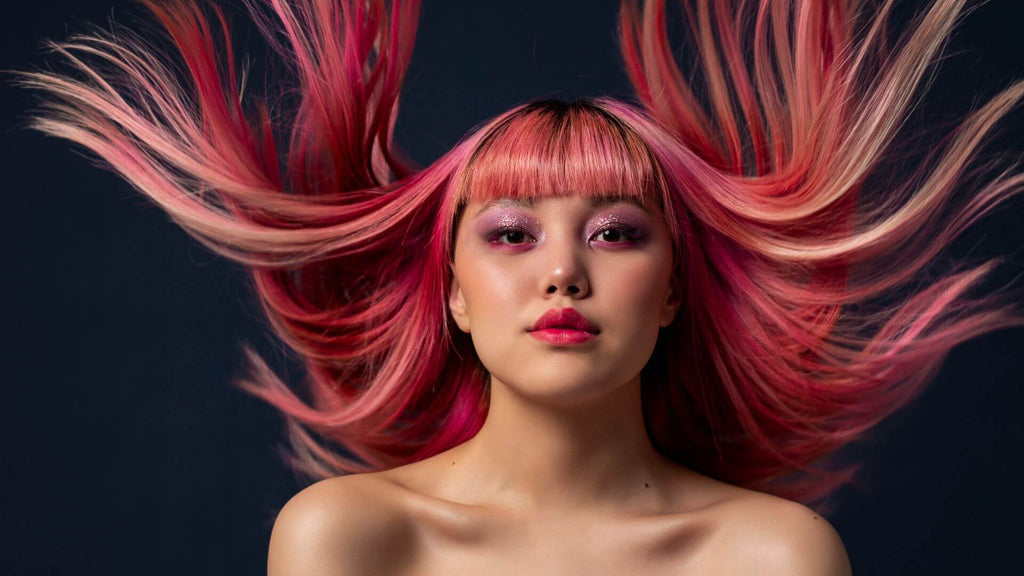 vibrant pink hair
