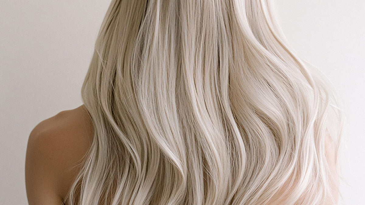 woman with platinum blonde hair