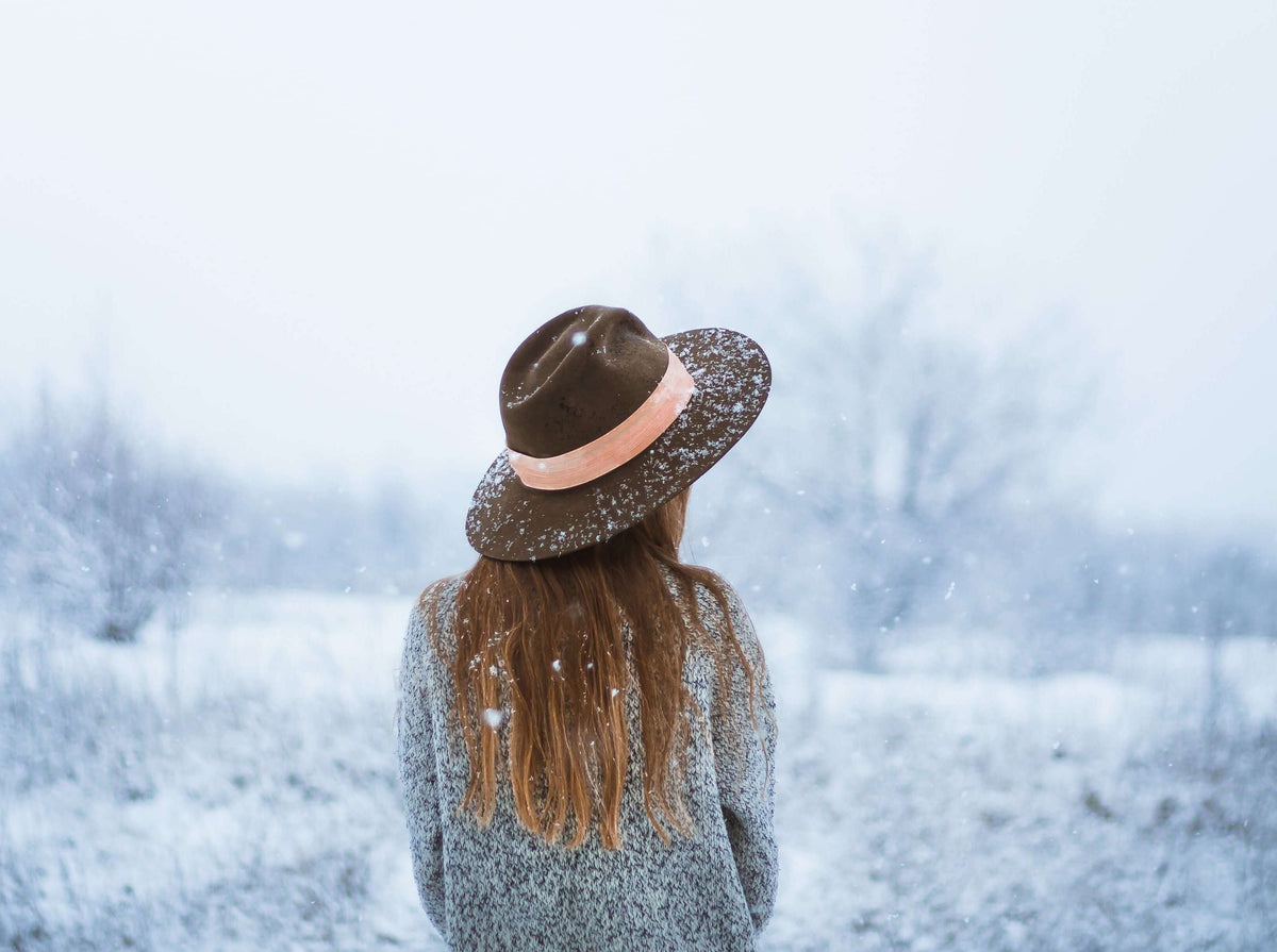 ginger hair in snow
