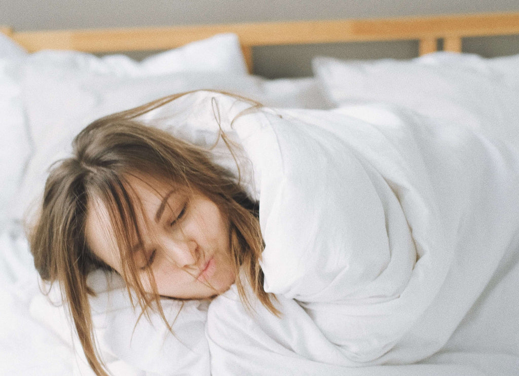 sleeping woman hair