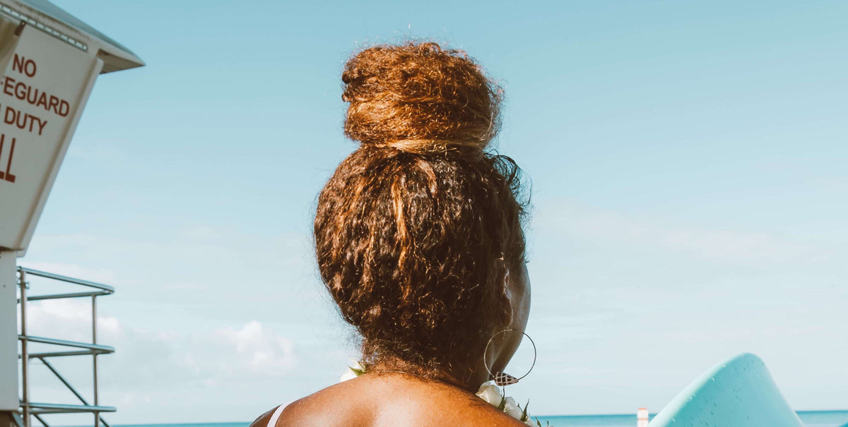 frizzy hair summer bun
