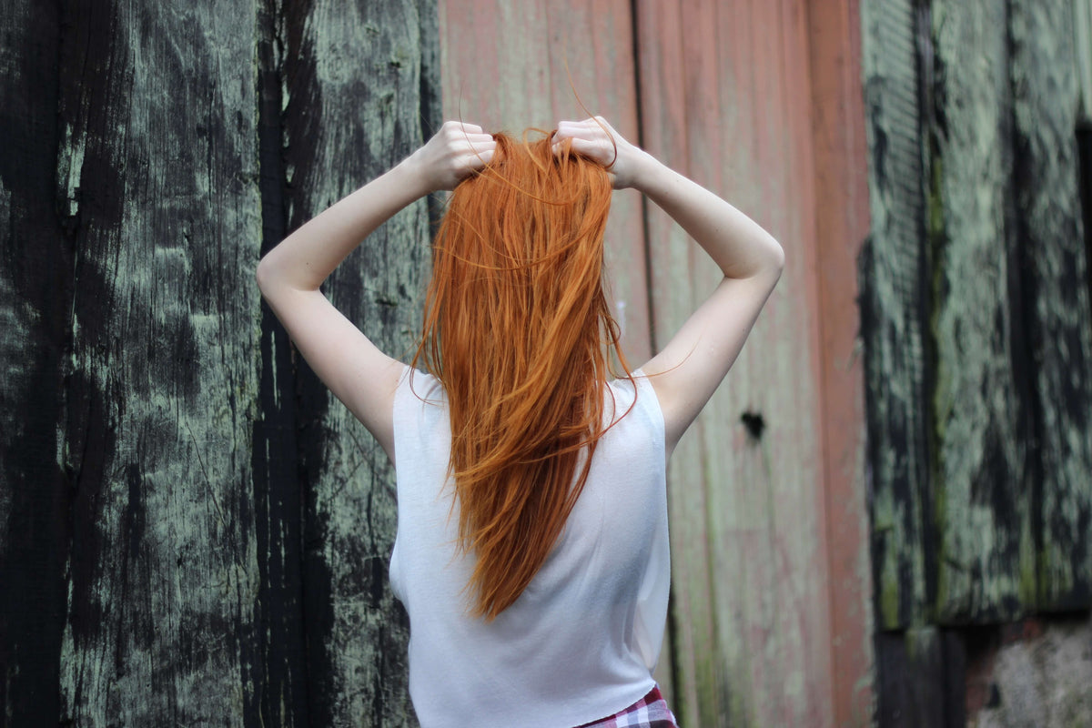 red head long hair