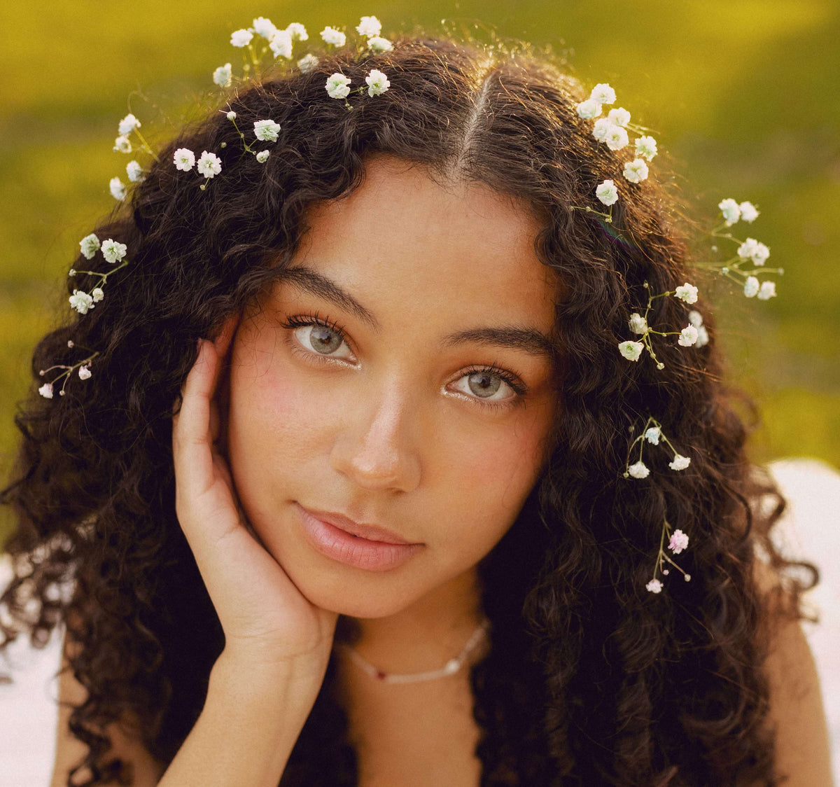 curly hair flowers