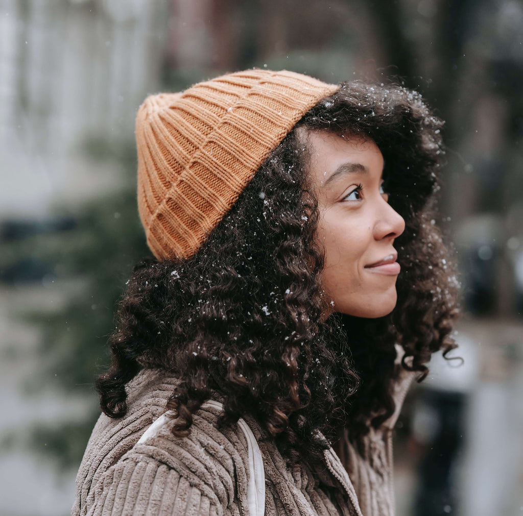 hair in the snow