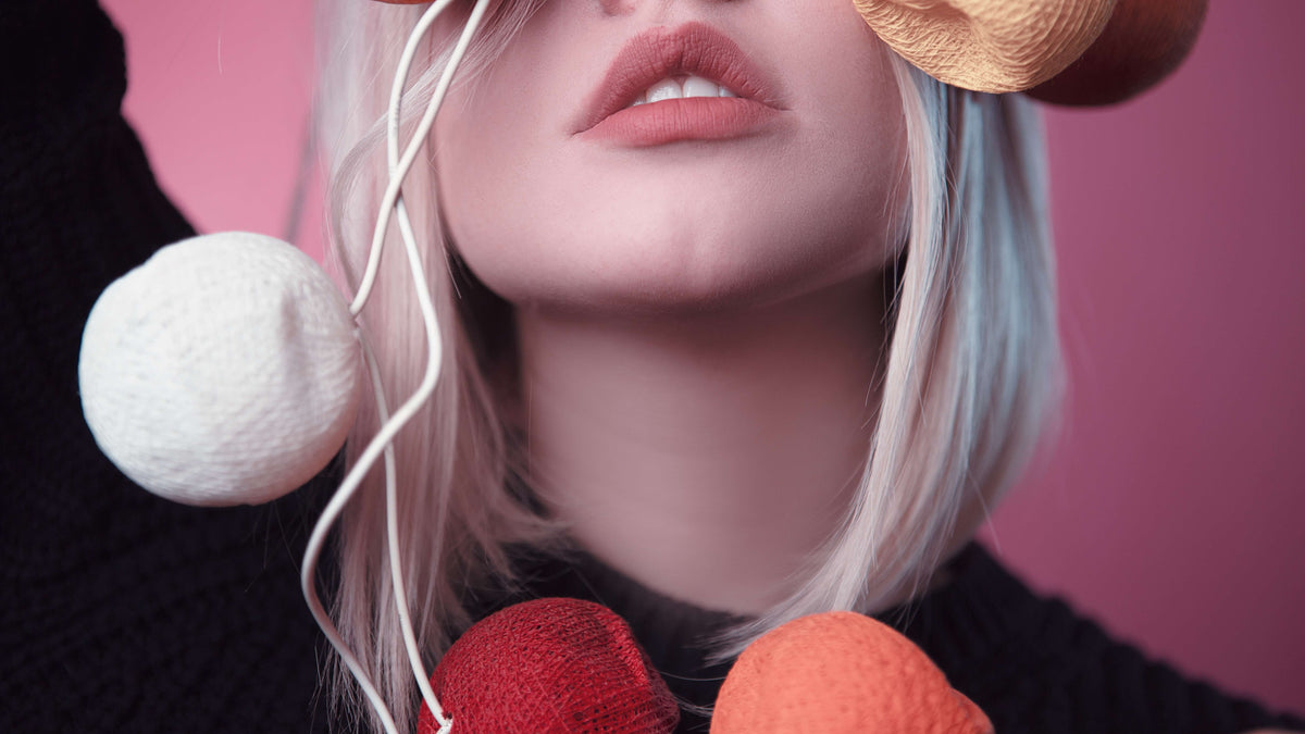 woman with colorful bob