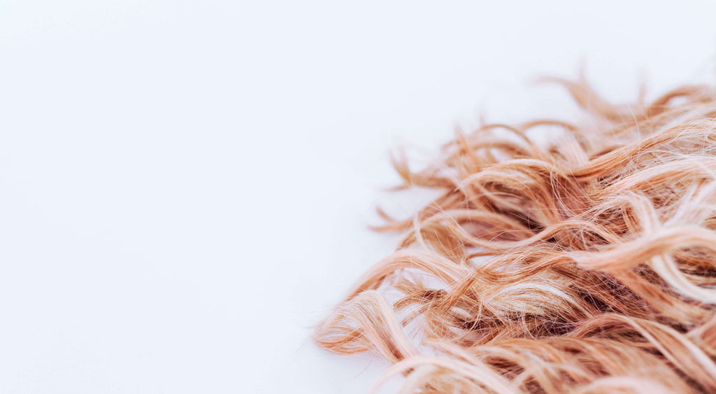 colored hair flat lay