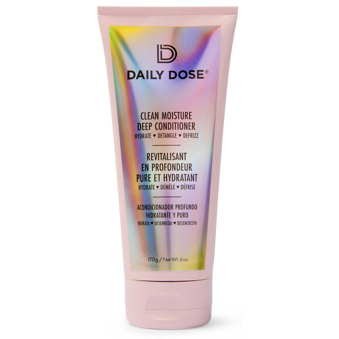 Daily Dose Deep Conditioner: 6 oz hair mask tube on white
